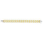 Bracelet argent 925, zirconias jaunes et blancs 18 cm - vue 3
