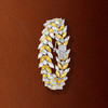 Bracelet argent 925, zirconias jaunes et blancs 18 cm - vue VD1