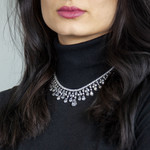 Collier argent 925 zirconias 41 cm - vue 1