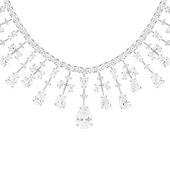 Collier argent 925 zirconias 41 cm