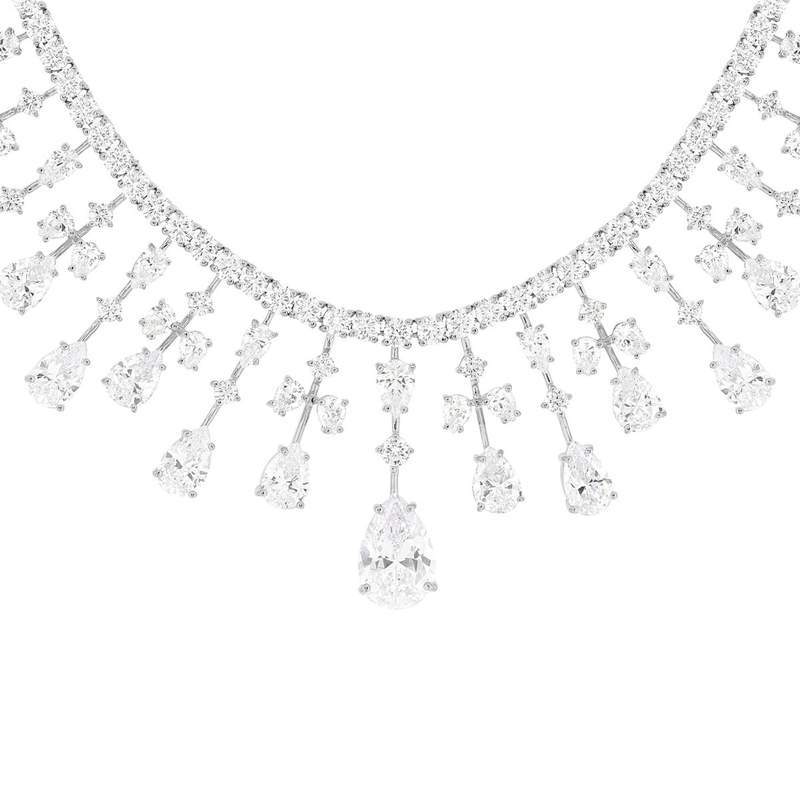 Collier argent 925 zirconias 41 cm - vue 2