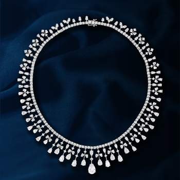Collier argent 925 zirconias 41 cm