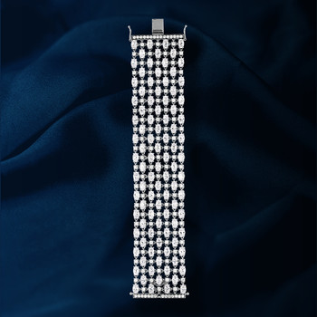 Silver bracelet 925 zirconias 17 cm