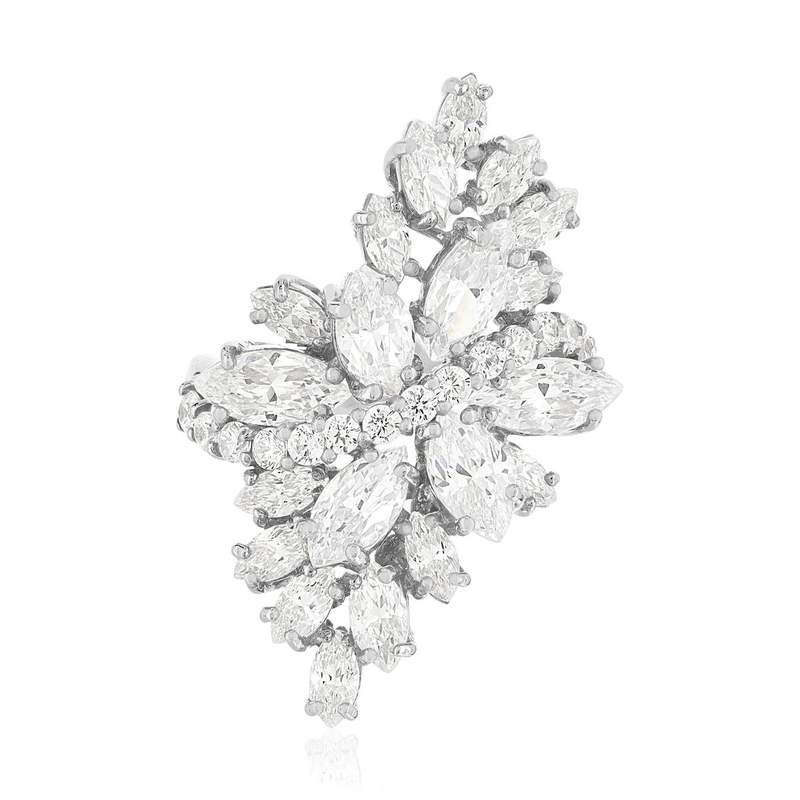 Bague argent 925 zirconias - vue 4