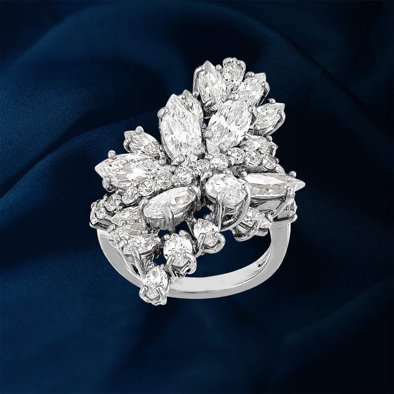 Bague argent 925 zirconias - vue D1