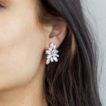 Boucles d'oreilles pendants argent 925 zirconias - vue 1