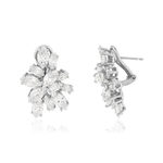 Boucles d'oreilles pendants argent 925 zirconias - vue 2