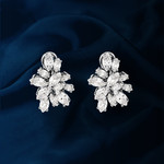 Boucles d'oreilles pendants argent 925 zirconias - vue D1