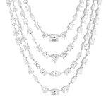 Collier argent 925 zirconias 42cm - vue 2