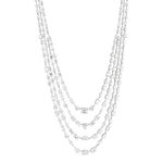 Collier argent 925 zirconias 42cm - vue 3