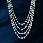 Collier argent 925 zirconias 42cm - vue D1