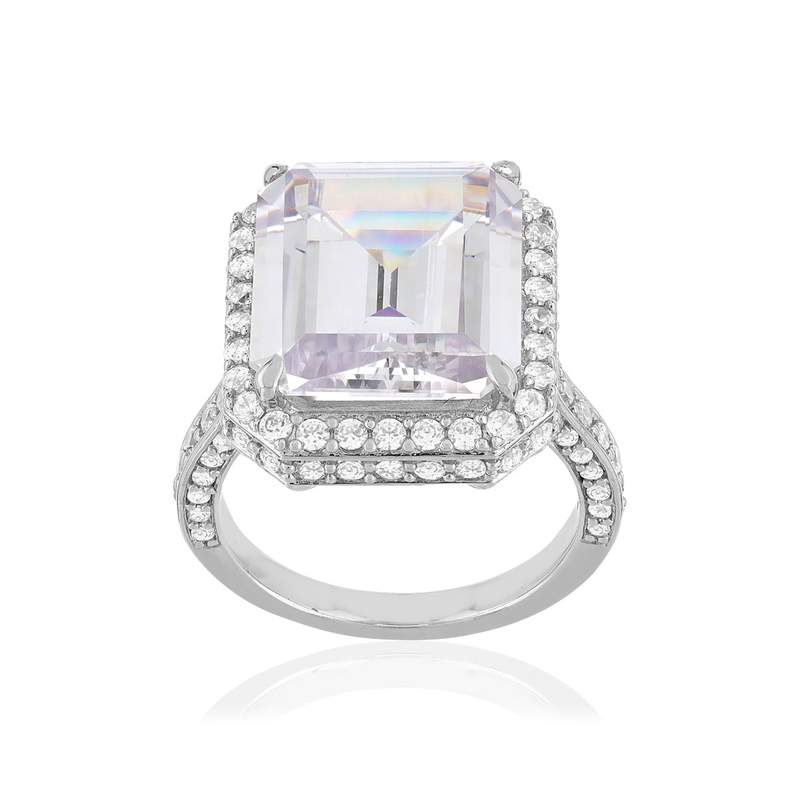 Bague argent 925 zirconias - vue 2