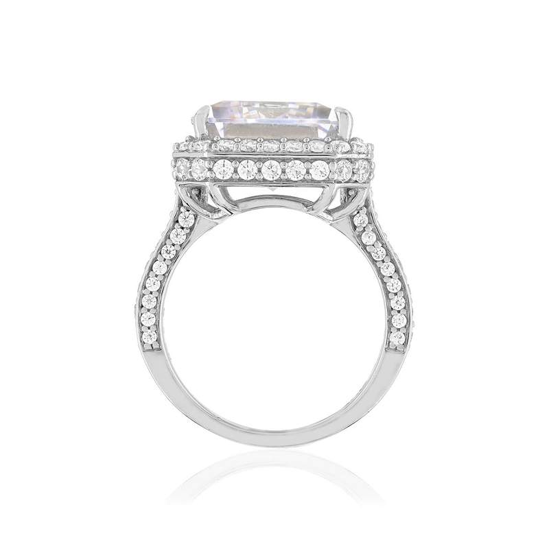 Bague argent 925 zirconias - vue D1