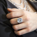 Bague argent 925 zirconias - vue porté 1