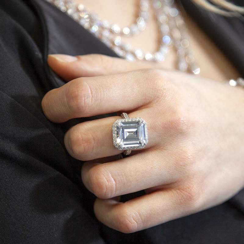 Bague argent 925 zirconias - vue porté 1