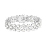 Bracelet argent 925 zirconias 16.5 cm - vue 5