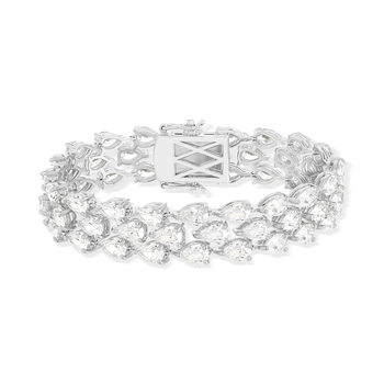 Silver bracelet 925 zirconias 16.5 cm
