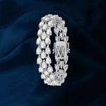 Bracelet argent 925 zirconias 16.5 cm - vue D1