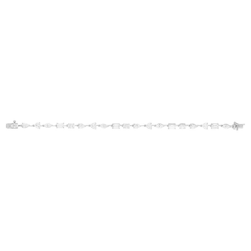Bracelet argent 925 zirconias 19 cm - vue 3