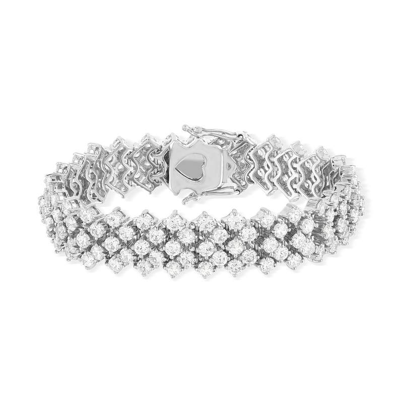 Bracelet argent 925 zirconias 15.5 cm - vue 2