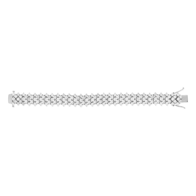 Bracelet argent 925 zirconias 15.5 cm - vue 3