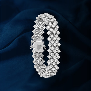 Silver bracelet 925 zirconias 15.5 cm