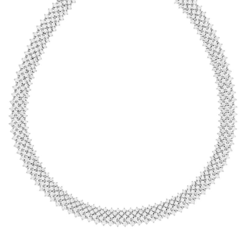 Collier argent 925 zirconias 43 cm - vue 3