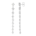 Boucles d'oreilles pendants argent 925 zirconias - vue 2