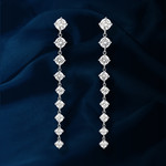Boucles d'oreilles pendants argent 925 zirconias - vue D1