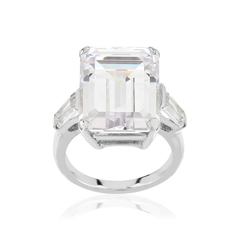 Bague argent 925 zirconias - vue 2