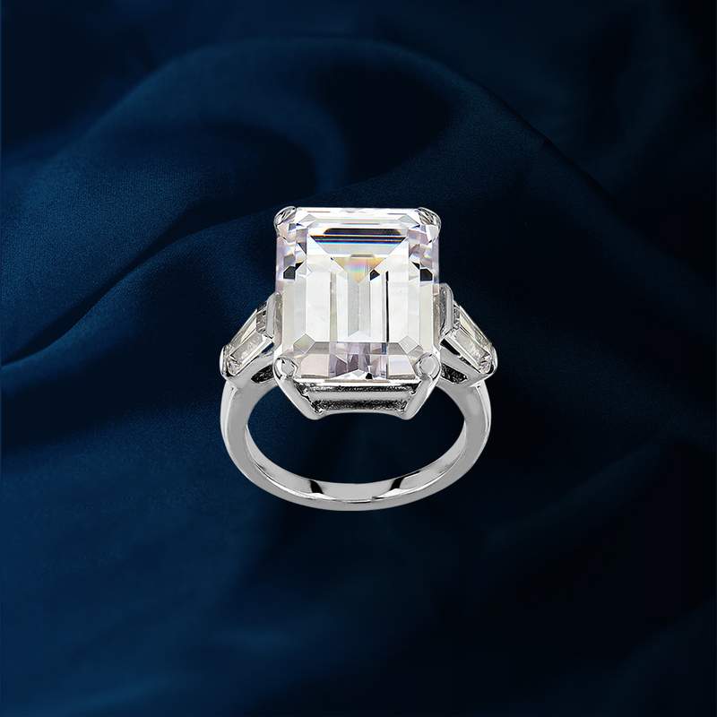 Bague argent 925 zirconias - vue D1