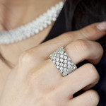 Bague argent 925 zirconias - vue 1