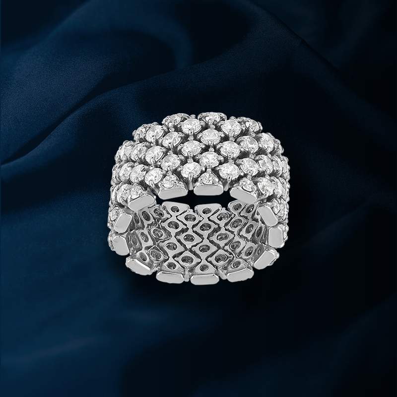 Bague argent 925 zirconias - vue D1
