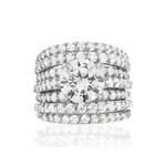 Bague argent 925 zirconias - vue 4