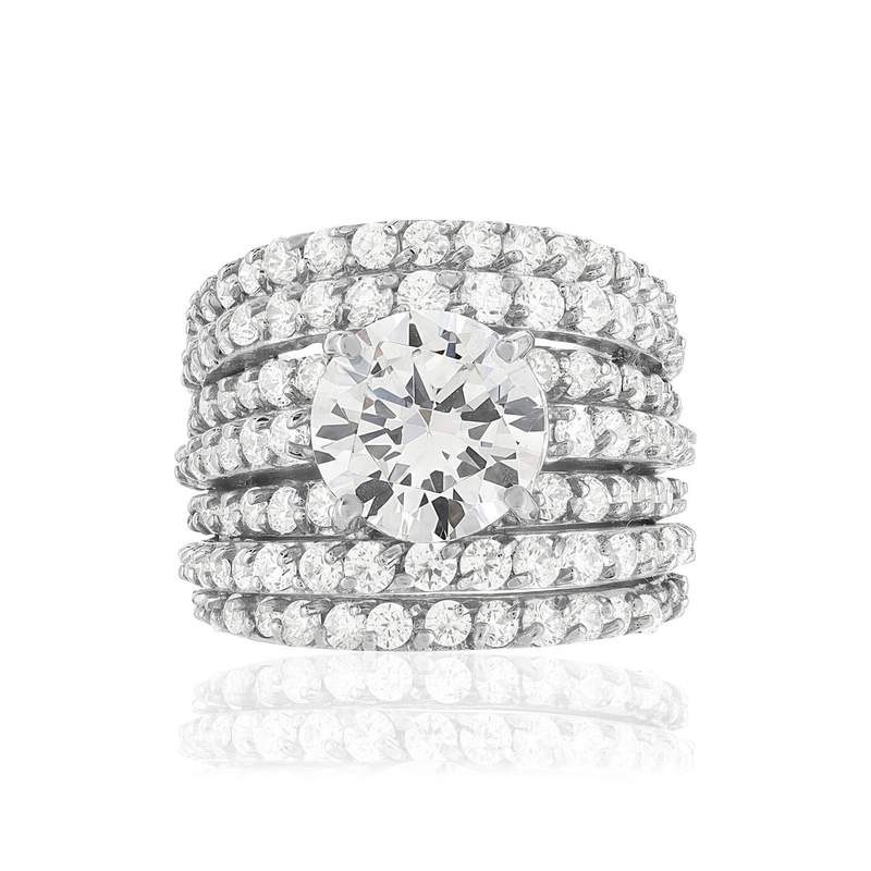 Bague argent 925 zirconias - vue 4