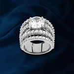 Bague argent 925 zirconias - vue D1