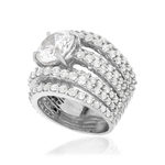 Bague argent 925 zirconias - vue D2