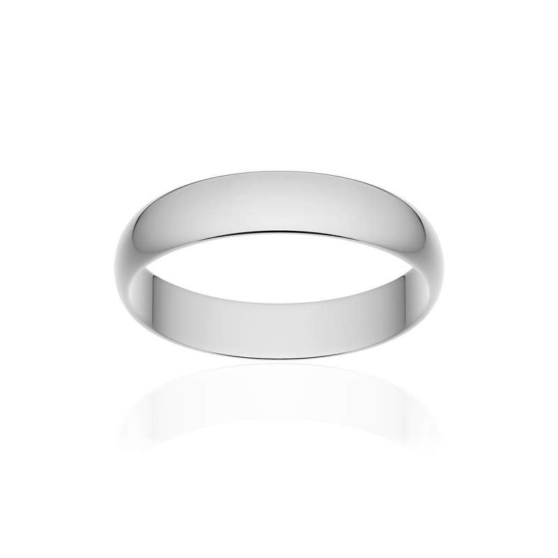 Alliance or 750 blanc poli ruban 4mm - vue 1