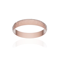 Alliance or 750 rose martelé ruban 3,5mm