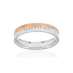 Alliance 2 ors 375 rose et blanc diamants 0.41 carat - vue 1