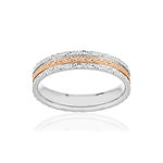 Alliance 2 ors 375 rose et blanc 4 mm - vue 1