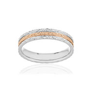 Alliance 2 ors 375 rose et blanc 4 mm