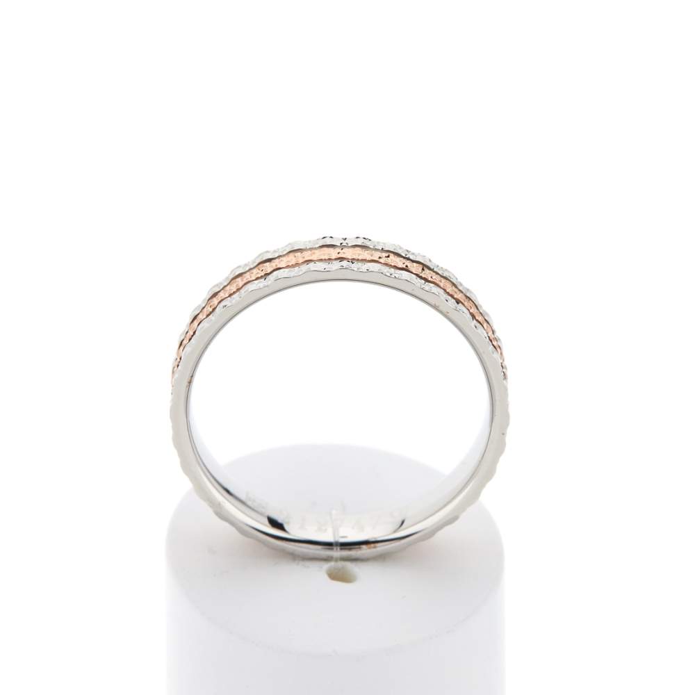 Alliance 2 ors 375 rose et blanc 4 mm - vue 1