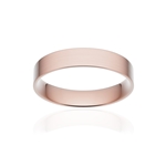 Alliance or 750 rose brossé ruban plat confort 4mm - vue 1