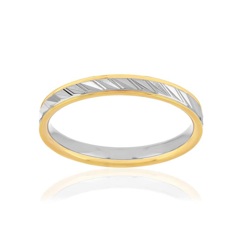 Alliance 2 ors 375 jaune et blanc - vue 1