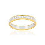 Alliance 2 ors 375 jaune et blanc diamants 0.15 carat - vue 1