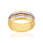Alliance or 375 3 ors diamants HSI 0.22 carat - vue 1