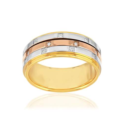 Alliance or 375 3 ors diamants HSI 0.22 carat