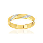 Alliance or 375 2 tons jaune et rhodié 4 mm - vue 1