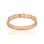 Alliance or 375 rose diamants HSI 0.2 carat - vue 1